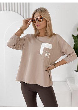 bluzka renley beżowa one size ze sklepu UBRA w kategorii Bluzki damskie - zdjęcie 188645590