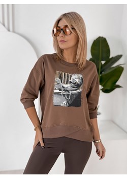 bluzka melisandre brązowa one size ze sklepu UBRA w kategorii Bluzki damskie - zdjęcie 188645670