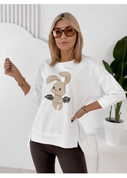 bluzka ferrante biała one size ze sklepu UBRA w kategorii Bluzki damskie - zdjęcie 188645733