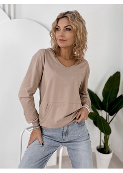 bluza cavani beżowa one size ze sklepu UBRA w kategorii Bluzy damskie - zdjęcie 188646114
