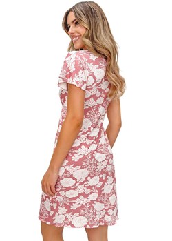 Koszula nocna damska w kwiaty Tina, Kolor koralowy-wzór, Rozmiar S, Donna ze sklepu Intymna w kategorii Koszule nocne - zdjęcie 188646313