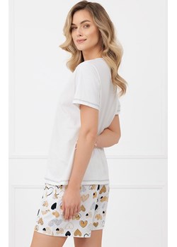Piżama damska na krótki rękaw i krótkie spodnie Ariela, Kolor ecru-wzór, Rozmiar XS, Italian Fashion ze sklepu Intymna w kategorii Piżamy damskie - zdjęcie 188646624