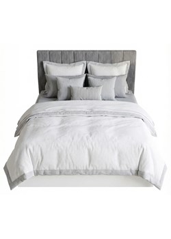 Białe łóżko małżeńskie ze sztruksowym zagłówkiem 160x200 H8-K30 ze sklepu Edinos.pl w kategorii Łóżka i materace - zdjęcie 188646853