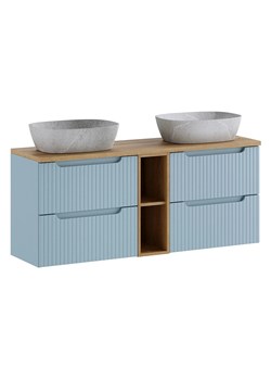 Zestaw łazienkowy podwójna szafka z umywalkami - Arvessi 11X ze sklepu Edinos.pl w kategorii Szafki i regały łazienkowe - zdjęcie 188646871