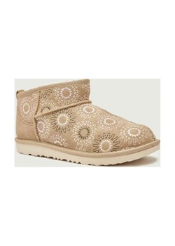 UGG Śniegowce CLASSIC ULTRA MINI SUN STITCH | wełna | zamsz ze sklepu Gomez Fashion Store w kategorii Buty zimowe dziecięce - zdjęcie 188647103
