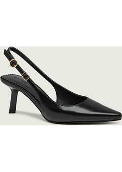 HUGO Skórzane szpilki Seleny_Sling70_bro ze sklepu Gomez Fashion Store w kategorii Czółenka - zdjęcie 188647324