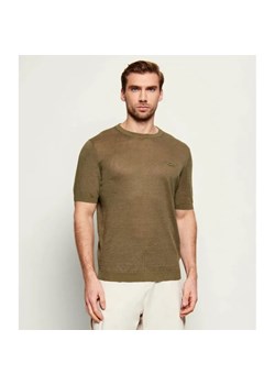 Aeronautica Militare Lniany t-shirt | Regular Fit ze sklepu Gomez Fashion Store w kategorii T-shirty męskie - zdjęcie 188647603