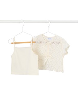 Mayoral Bluzka 3015 Beżowy Regular Fit ze sklepu MODIVO w kategorii Bluzki dziewczęce - zdjęcie 188653940