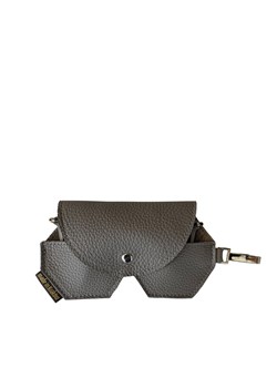 popielate skórzane etui na okulary ze sklepu Słoń Torbalski w kategorii Etui - zdjęcie 188654970