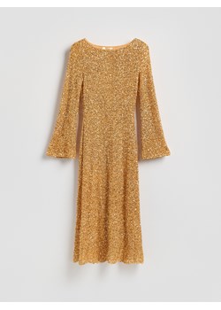 Reserved - Cekinowa sukienka maxi - złoty ze sklepu Reserved w kategorii Sukienki - zdjęcie 188655154