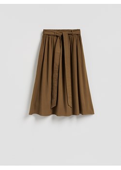 Reserved - Spódnica z wiskozą - oliwkowy ze sklepu Reserved w kategorii Spódnice - zdjęcie 188655464