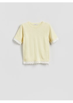 Reserved - Sweter z dodatkiem wełny - jasnożółty ze sklepu Reserved w kategorii Swetry damskie - zdjęcie 188655581