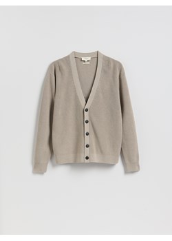 Reserved - Kardigan z lnem - beżowy ze sklepu Reserved w kategorii Swetry damskie - zdjęcie 188655944