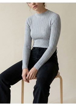 Sinsay - Prążkowany golf - szary ze sklepu Sinsay w kategorii Swetry damskie - zdjęcie 188656484