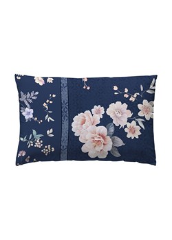 ethere Perkalowa poszewka "Yuri" w kolorze jasnoróżowo-granatowym na poduszkę ze sklepu Limango Polska w kategorii Poduszki dekoracyjne - zdjęcie 188659851