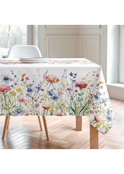 Mint Rugs Obrus "Floral And Tropical Daina" w kolorze biało-jasnoróżowo-niebieskim ze sklepu Limango Polska w kategorii Obrusy i bieżniki - zdjęcie 188659982