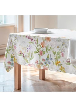 Mint Rugs Obrus "Floral And Tropical Marela" w kolorze biało-zielono-fioletowym ze sklepu Limango Polska w kategorii Obrusy i bieżniki - zdjęcie 188660024