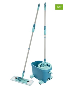 Leifheit 3-częściowy zestaw "Clean Twist M Ergo mobile" w kolorze turkusowym ze sklepu Limango Polska w kategorii Akcesoria kuchenne - zdjęcie 188660232