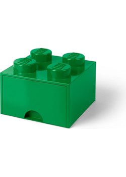 LEGO Pojemnik "Brick 4" w kolorze zielonym z szufladami - 25 x 18 x 25 cm ze sklepu Limango Polska w kategorii Pojemniki kuchenne - zdjęcie 188660813