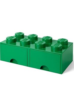 LEGO Pojemnik "Brick 8" w kolorze zielonym z szufladami - 50 x 18 x 25 cm ze sklepu Limango Polska w kategorii Pojemniki kuchenne - zdjęcie 188660843