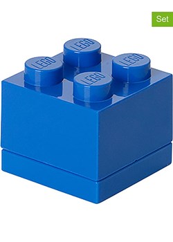 LEGO Pojemniki (3 szt.) "Mini 4"w kolorze niebieskim - 4,6 x 4,3 x 4,6 cm ze sklepu Limango Polska w kategorii Pojemniki kuchenne - zdjęcie 188660882
