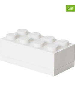 LEGO Pojemniki (3 szt.) "Mini 8" w kolorze białym - 9,2 x 4,3 x 4,6 cm ze sklepu Limango Polska w kategorii Pojemniki kuchenne - zdjęcie 188660893