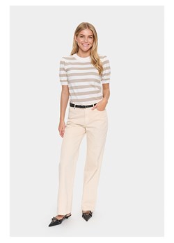 SAINT TROPEZ Sweter "Mila" w kolorze biało-beżowym ze sklepu Limango Polska w kategorii Swetry damskie - zdjęcie 188662643