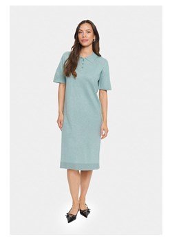 SAINT TROPEZ Sukienka dzianinowa w kolorze turkusowym ze sklepu Limango Polska w kategorii Sukienki - zdjęcie 188662764