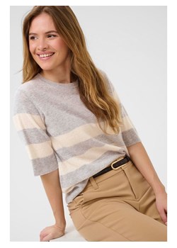 CULTURE Wełniany sweter w kolorze szaro-białym ze sklepu Limango Polska w kategorii Swetry damskie - zdjęcie 188662992