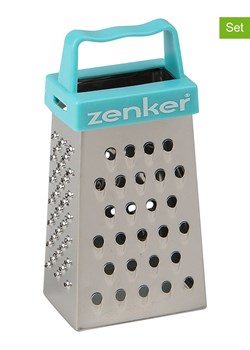 Zenker Mini tarki (2 szt.) w kolorze srebrno-błękitnym - 3,7 x 7,5 x 2,8 cm ze sklepu Limango Polska w kategorii Akcesoria kuchenne - zdjęcie 188665881