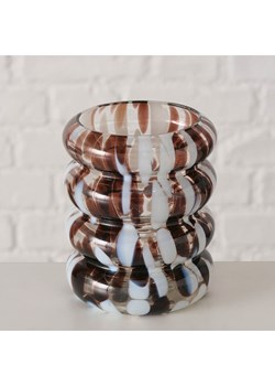 Boltze Świecznik "Tocka" w kolorze brązowo-białym - wys. 10 x Ø 8,5 cm ze sklepu Limango Polska w kategorii Świeczniki - zdjęcie 188666252
