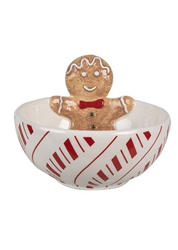 Clayre &amp; Eef Miska w kolorze biało-czerwonym na musli - Ø 12 cm ze sklepu Limango Polska w kategorii Naczynia - zdjęcie 188666520