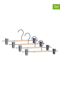 Bizzotto Wieszaki (4 szt.) w kolorze antracytowo-beżowym na ubrania - 35 x 12 cm ze sklepu Limango Polska w kategorii Szafy - zdjęcie 188666571