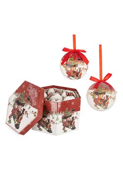 Bizzotto Bombki (14 szt.) "Quinlee" w kolorze czerwonym - Ø 7,5 cm ze sklepu Limango Polska w kategorii Dekoracje bożonarodzeniowe - zdjęcie 188666572