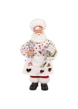 Clayre &amp; Eef Figurka dekoracyjna w kolorze biało-czerwonym - 15 x 28 cm ze sklepu Limango Polska w kategorii Dekoracje - zdjęcie 188666643