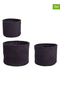 Bizzotto Pojemniki (3 szt.) "Nicky" w kolorze czarnym ze sklepu Limango Polska w kategorii Pojemniki kuchenne - zdjęcie 188666691