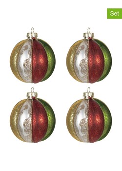 Clayre &amp; Eef Bombki (4 szt.) ze wzorem - Ø 8 cm ze sklepu Limango Polska w kategorii Dekoracje bożonarodzeniowe - zdjęcie 188666811