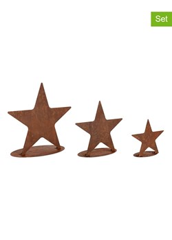 Bizzotto Figurki dekoracyjne (3 szt.) "Star" w kolorze brązowym ze sklepu Limango Polska w kategorii Dekoracje - zdjęcie 188666974