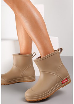 Ciemnobeżowe Kalosze Melenope ze sklepu born2be.pl w kategorii Kalosze damskie - zdjęcie 188667272