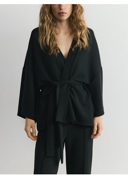 Reserved - Bluza kimono z modalem - czarny ze sklepu Reserved w kategorii Bluzy damskie - zdjęcie 188667692