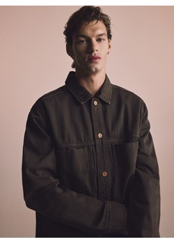 Reserved - Jeansowa koszula comfort fit - dark grey jeans ze sklepu Reserved w kategorii Koszule męskie - zdjęcie 188667760
