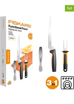 Fiskars 3-częściowy zestaw "Functional Form" w kolorze srebrno-czarnym do ryb ze sklepu Limango Polska w kategorii Noże kuchenne - zdjęcie 188668820