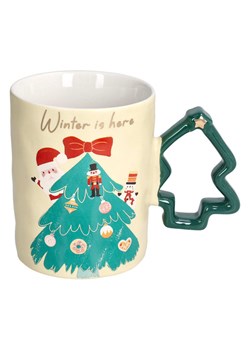 Tognana Kubek jumbo "Xmas Tree" w kolorze kremowo-zielonym - 380 ml ze sklepu Limango Polska w kategorii Dzbanki i zaparzacze - zdjęcie 188669053