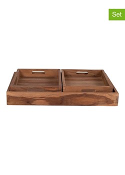 House Nordic Tace (3 szt.) w kolorze brązowym ze sklepu Limango Polska w kategorii Misy i tace dekoracyjne - zdjęcie 188669411