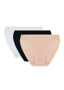 Vivisence 4002 3-pack Majtki figi, biały/czarny/beżowy ze sklepu kontri.pl w kategorii Majtki damskie - zdjęcie 188669493