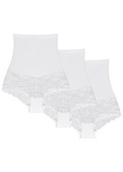 Wol-Bar Preciosa 3-pak Majtki wysokie figi, biały ze sklepu kontri.pl w kategorii Majtki damskie - zdjęcie 188670023