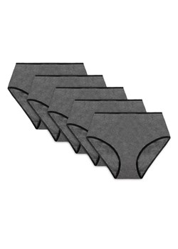 Wysokie figi Vivisence 4017 5-pack gumka czarna: grafit ze sklepu kontri.pl w kategorii Majtki damskie - zdjęcie 188672520