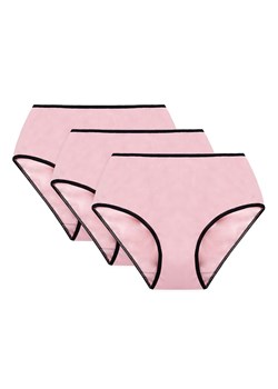 Wysokie figi Vivisence 4017 3-pack gumka czarna: róż ze sklepu kontri.pl w kategorii Majtki damskie - zdjęcie 188673362