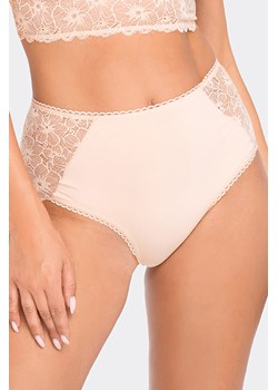 Majtki wysokie figi Babell BBL 190 beżowy ze sklepu kontri.pl w kategorii Majtki damskie - zdjęcie 188673780