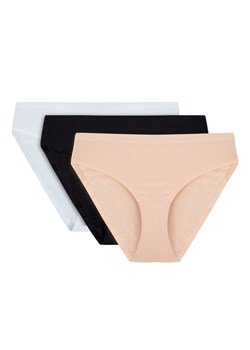 Vivisence 4011 3-pack Majtki figi, biały/czarny/beżowy ze sklepu kontri.pl w kategorii Majtki damskie - zdjęcie 188674344